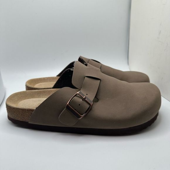 CUSHIONAIRE Womens Clog 8 BROWN - Picture 1 of 7